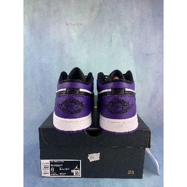 Air Jordan 1 Low Court Purple 553558-500-2 White/Court Purple/Black Mens Womens Shoes