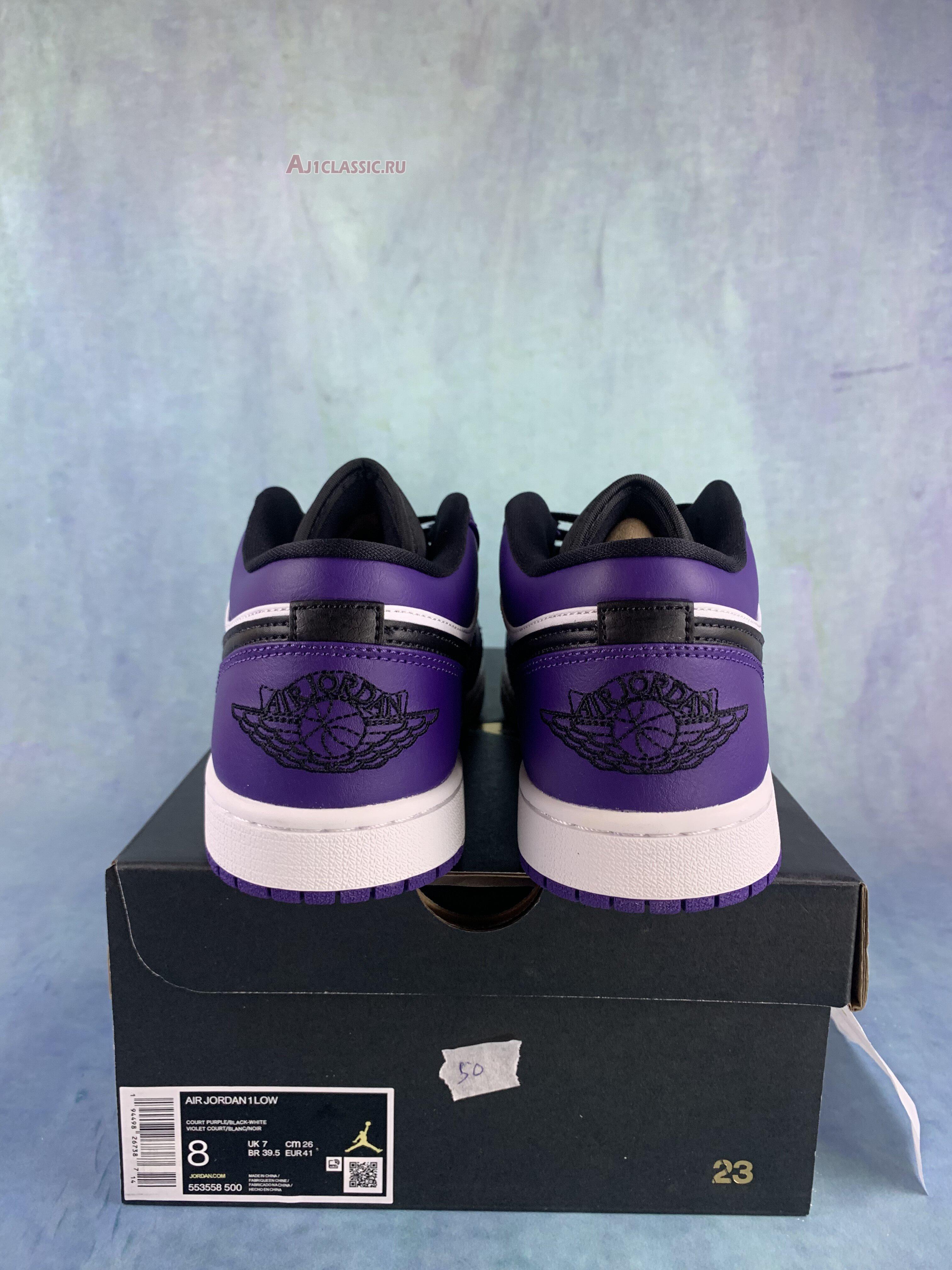 New Air Jordan 1 Low "Court Purple" 553558-500-2 Shoes