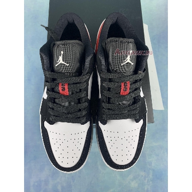 Air Jordan 1 Low Black Toe 553558-116-2 White/Black-Gym Red Sneakers