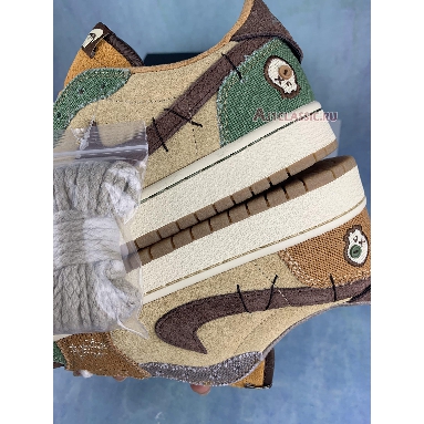 Zion Williamson x Air Jordan 1 Retro Low OG Voodoo DZ7292-200 Flax/Muslin/Fauna Brown/Oil Green/Sesame/Moon Fossil Mens Womens Shoes