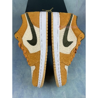 Air Jordan 1 Low SE Light Curry DH6931-102 White/Medium Olive/Light Curry Mens Womens Shoes