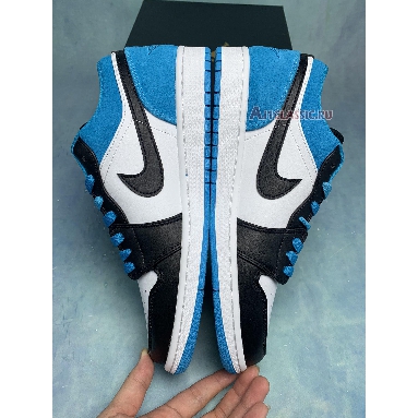 Air Jordan 1 Low SE Laser Blue CK3022-004-2 Black/Black/Laser Blue/White Mens Womens Shoes