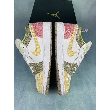 Air Jordan 1 Low SE GS Pastel Grind DJ0341-100-2 White/White/Vivid Green Sneakers