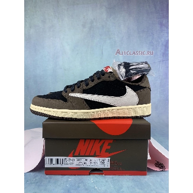 Travis Scott x Air Jordan 1 Low Mocha CQ4277-001-2 Black/Dark Mocha-University Red-Sail Mens Womens Shoes