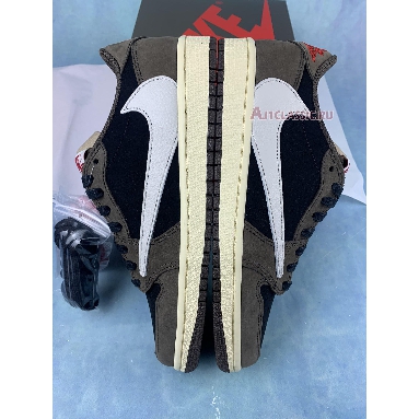 Travis Scott x Air Jordan 1 Low Mocha CQ4277-001-2 Black/Dark Mocha-University Red-Sail Mens Womens Shoes