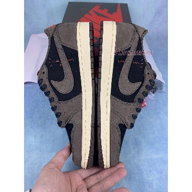 Travis Scott x Air Jordan 1 Low Mocha CQ4277-001-2 Black/Dark Mocha-University Red-Sail Mens Womens Shoes