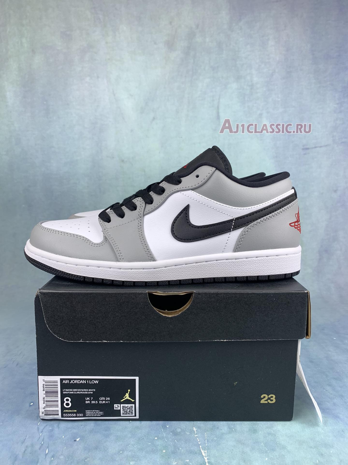 New Air Jordan 1 Low "Light Smoke Grey" 553558-030-2 Shoes