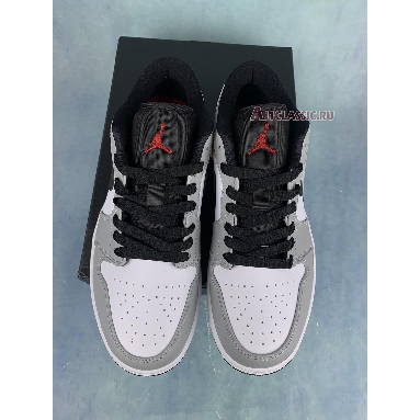 Air Jordan 1 Low Light Smoke Grey 553558-030-2 Light Smoke Grey/Gym Red/White Mens Womens Shoes