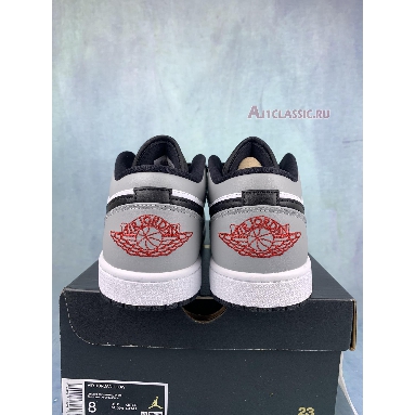 Air Jordan 1 Low Light Smoke Grey 553558-030-2 Light Smoke Grey/Gym Red/White Mens Womens Shoes