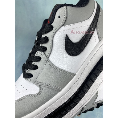 Air Jordan 1 Low Light Smoke Grey 553558-030-2 Light Smoke Grey/Gym Red/White Mens Womens Shoes