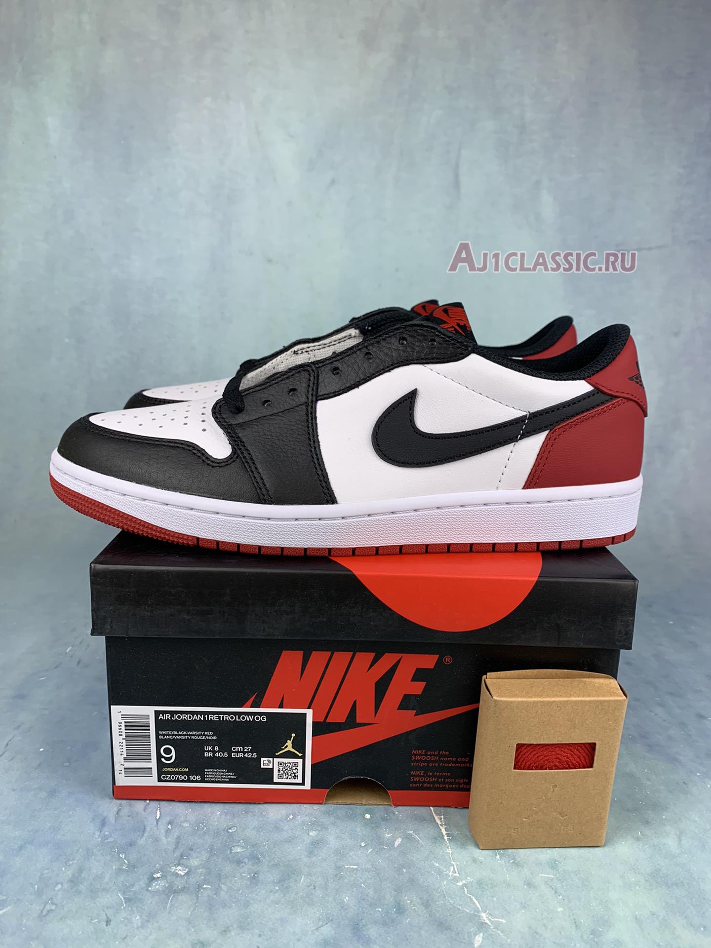 New Air Jordan 1 Retro Low OG "Black Toe" CZ0790-106 Shoes