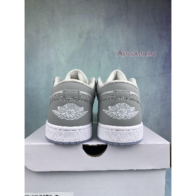 Air Jordan 1 Low White Wolf Grey DC0774-105 White/Wolf Grey/Aluminum Mens Womens Shoes