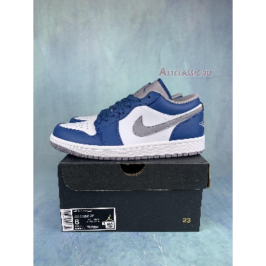 Air Jordan 1 Retro Low OG Shadow 553558-412 True Blue/Cement Grey/White Mens Womens Shoes