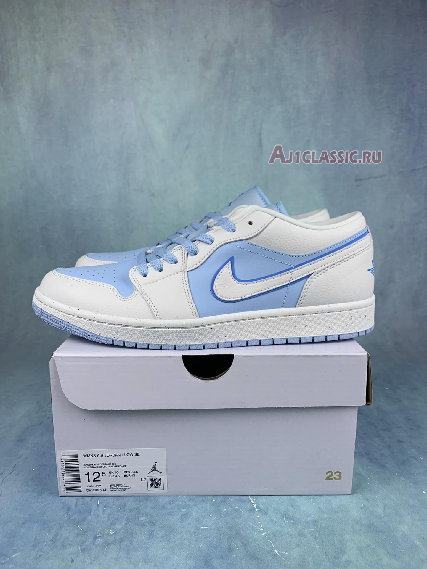 New Air Jordan 1 Low SE "Reverse Ice Blue" DV1299-104 Shoes