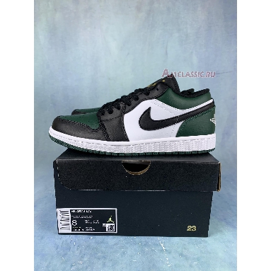 Air Jordan 1 Low Green Toe 553558-371-2 Noble Green/Pollen/White/Black Mens Womens Shoes