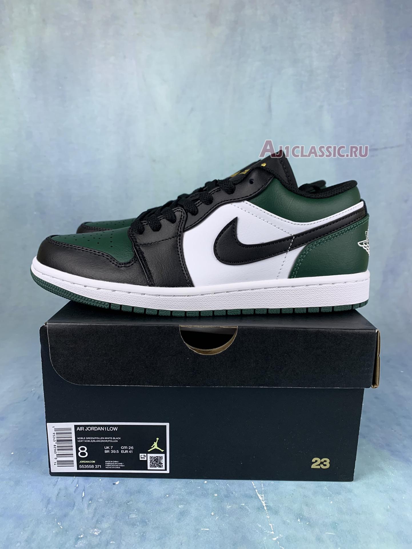 New Air Jordan 1 Low "Green Toe" 553558-371-2 Shoes