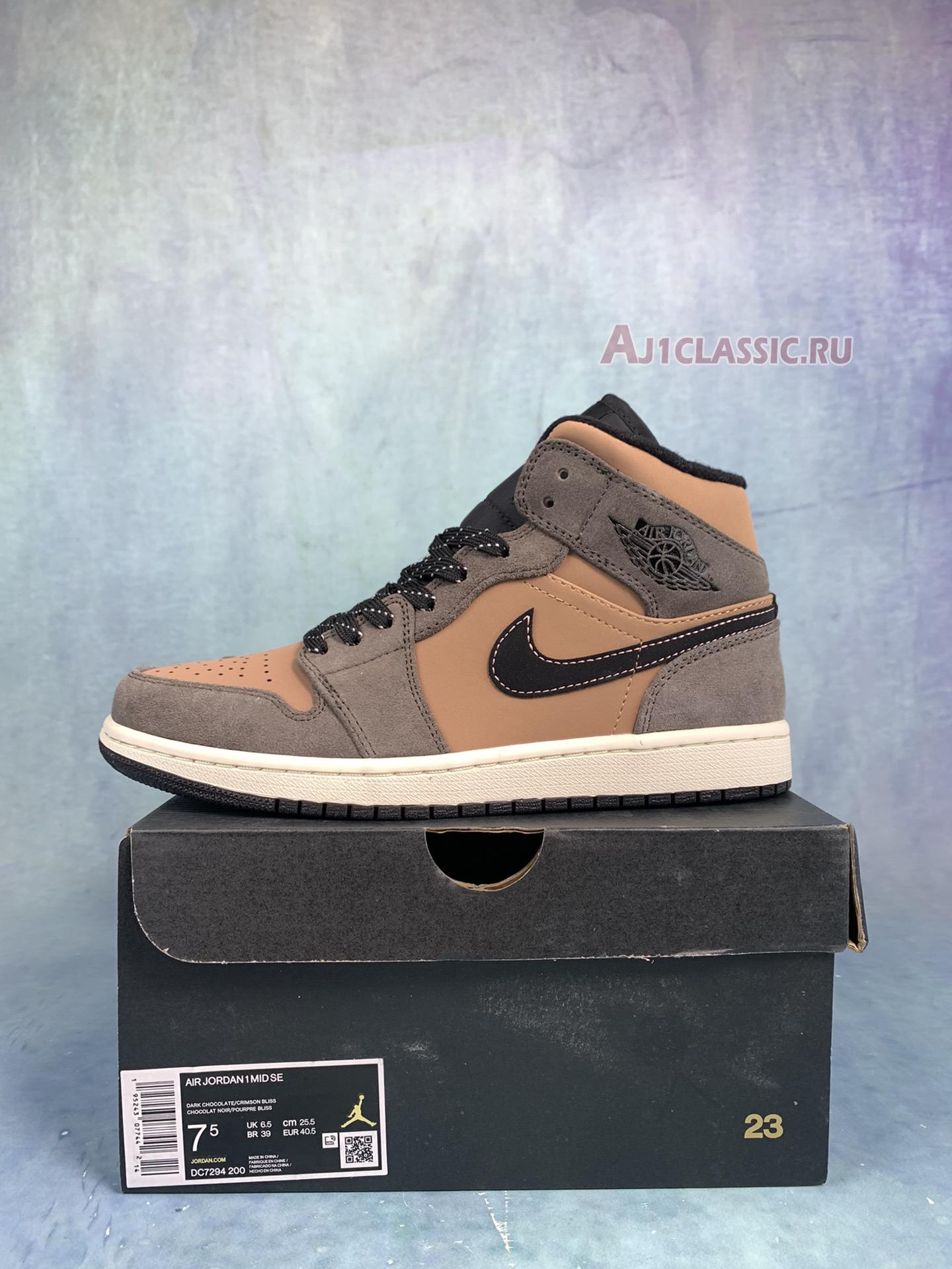 New Air Jordan 1 Mid SE "Dark Chocolate" DC7294-200-2 Shoes