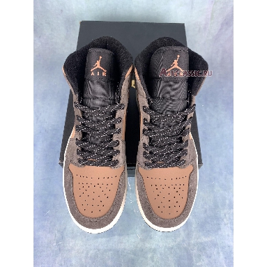 Air Jordan 1 Mid SE Dark Chocolate DC7294-200-2 Dark Chocolate/Archaeo Brown/Black/Crimson Bliss Mens Womens Shoes