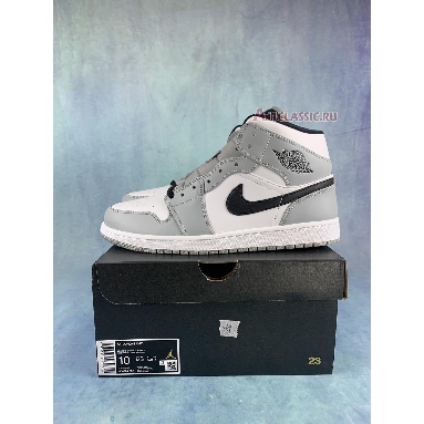 Air Jordan 1 Mid Smoke Grey 554724-092-2 Light Smoke Grey/Black/White Mens Womens Shoes