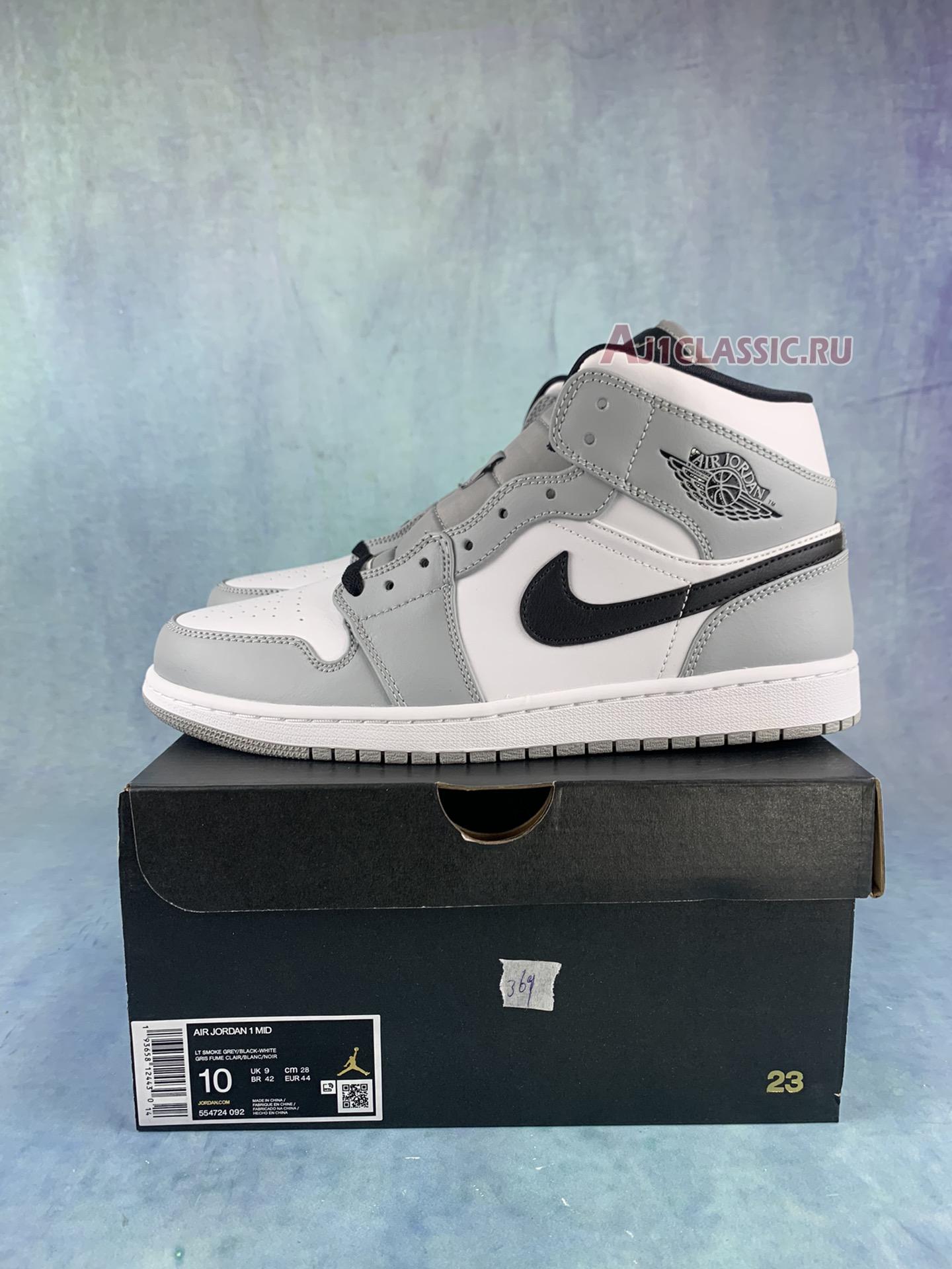 New Air Jordan 1 Mid "Smoke Grey" 554724-092-2 Shoes