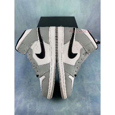 Air Jordan 1 Mid Smoke Grey 554724-092-2 Light Smoke Grey/Black/White Mens Womens Shoes