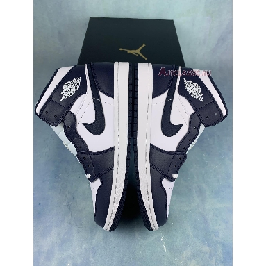 Air Jordan 1 Mid Obsidian 554724-174-2 White/Obsidian-Metallic Gold Sneakers