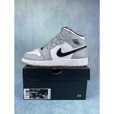 Air Jordan 1 Mid GS Light Smoke Grey 554725-092 Light Smoke Grey/Black/White Mens Womens Shoes