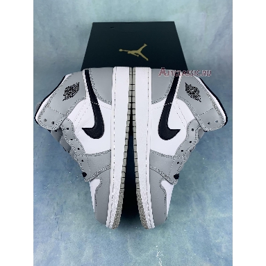 Air Jordan 1 Mid GS Light Smoke Grey 554725-092 Light Smoke Grey/Black/White Mens Womens Shoes