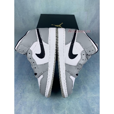 Air Jordan 1 Mid GS Light Smoke Grey 554725-092 Light Smoke Grey/Black/White Mens Womens Shoes