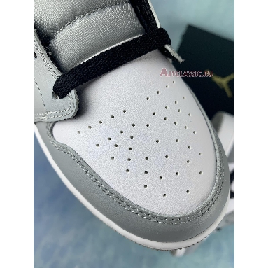 Air Jordan 1 Mid GS Light Smoke Grey 554725-092 Light Smoke Grey/Black/White Mens Womens Shoes