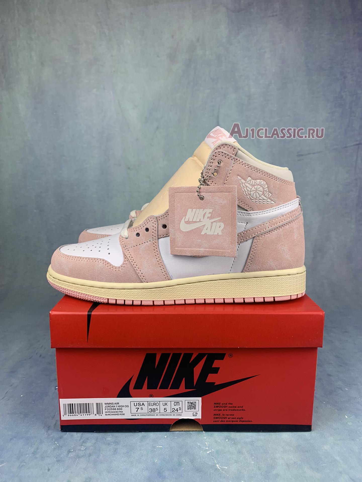 New Wmns Air Jordan 1 Retro High OG "Washed Pink" FD2596-600 Shoes