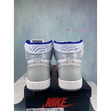 Air Jordan 1 High Zoom Racer Blue CK6637-104-2 White/Racer Blue/White Mens Womens Shoes