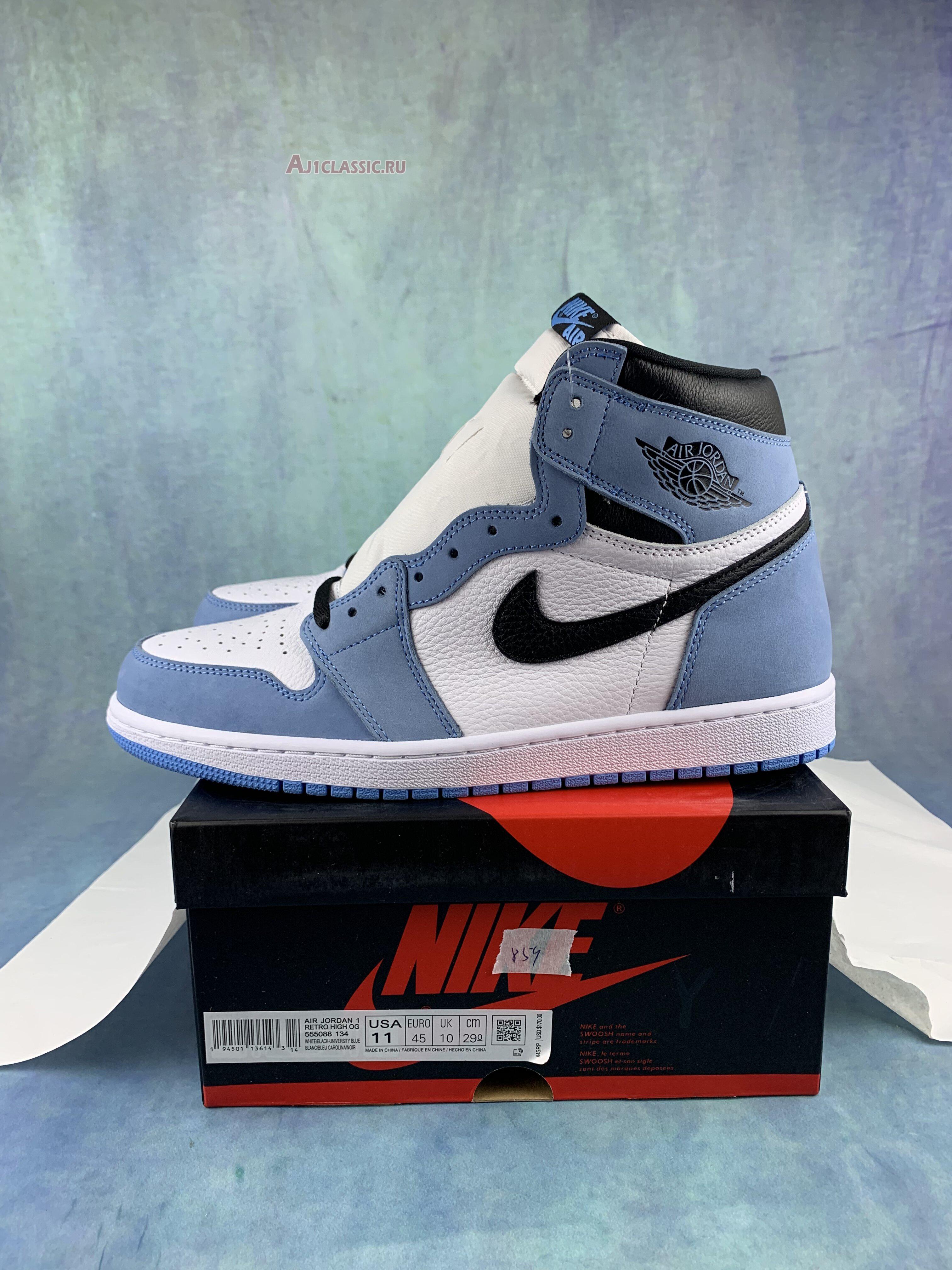 New Air Jordan 1 Retro High OG "University Blue" 555088-134-2 Shoes