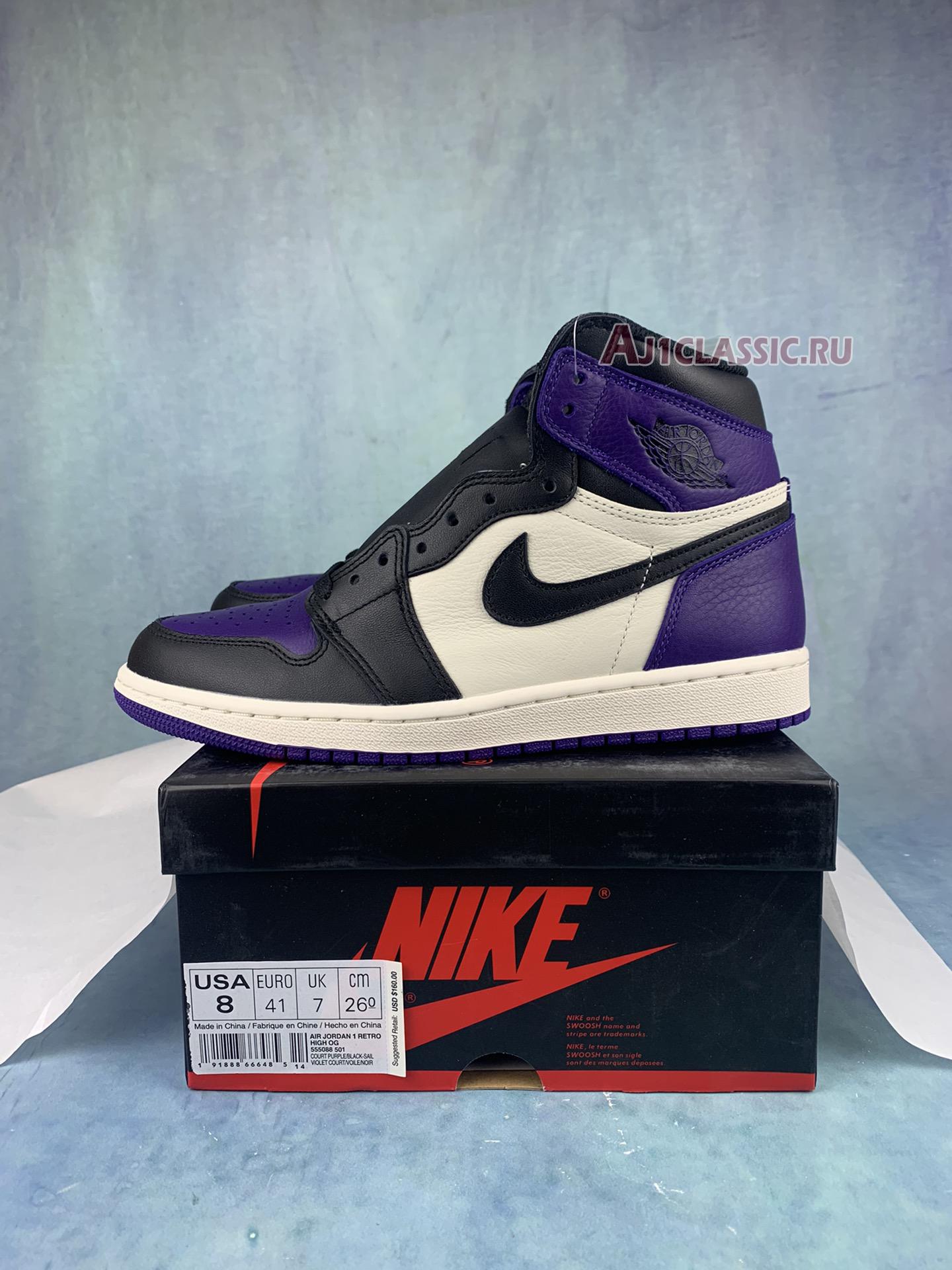 New Air Jordan 1 Retro High OG "Court Purple" 555088-501-3 Shoes