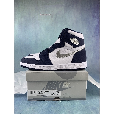 Air Jordan 1 Retro High CO.JP Midnight Navy DC1788-100-2 White/Midnight Navy/Metallic Silver Sneakers