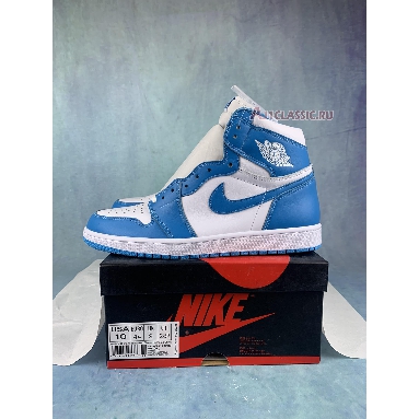 Air Jordan 1 Retro High OG UNC 555088-117-2 White/Dark Powder Blue Sneakers