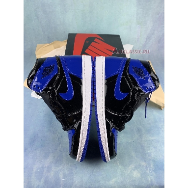 Air Jordan 1 Retro High OG Patent Royal 555088-404-2 Patent Royal Blue/Black/White Mens Womens Shoes