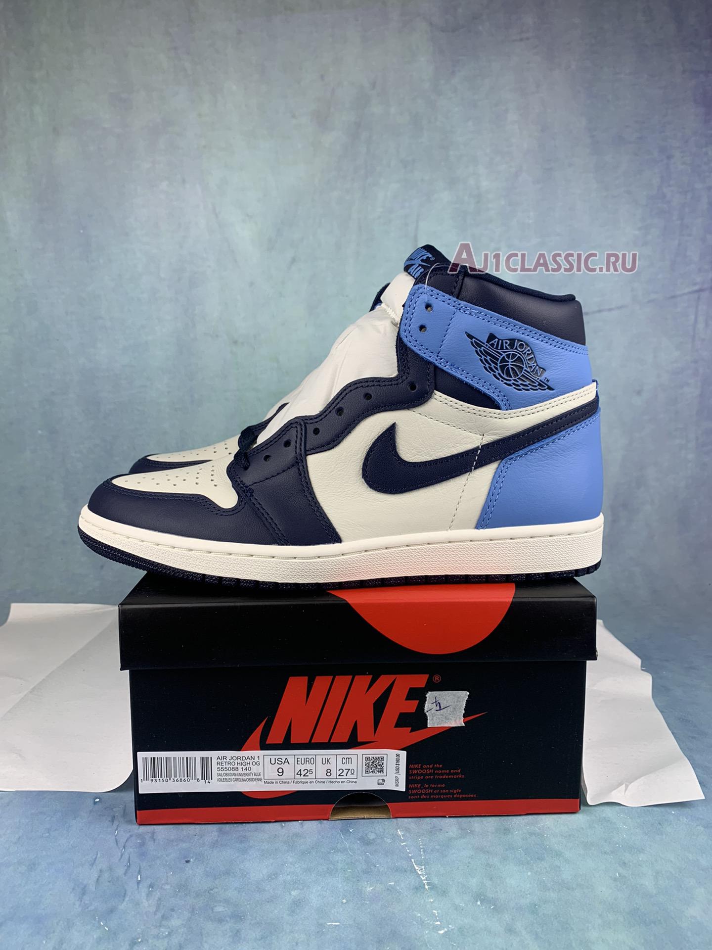 New Air Jordan 1 Retro High OG "Obsidian" 555088-140-2 Shoes