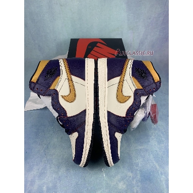 Nike SB x Air Jordan 1 LA to Chicago CD6578-507-2 Court Purple/Sail-University Gold-Black Mens Womens Shoes