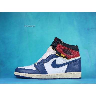 Union LA x Air Jordan 1 Retro High NRG Storm Blue BV1300-146-2 White/Storm Blue/Varsity Red/Black Mens Womens Shoes