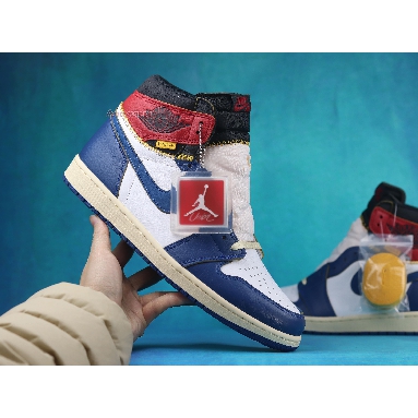 Union LA x Air Jordan 1 Retro High NRG Storm Blue BV1300-146-2 White/Storm Blue/Varsity Red/Black Mens Womens Shoes