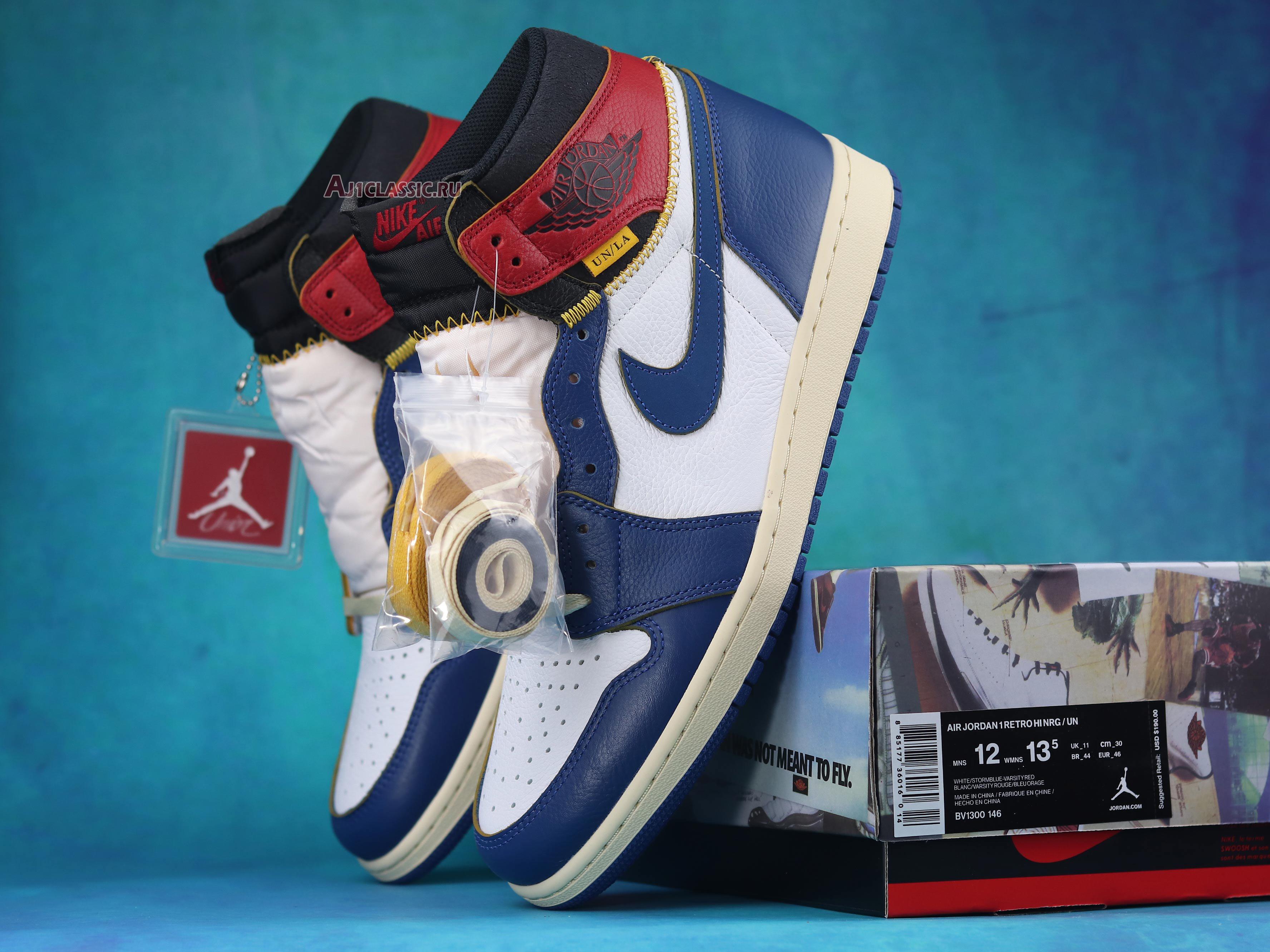 New Union LA x Air Jordan 1 Retro High NRG "Storm Blue" BV1300-146-2 Shoes