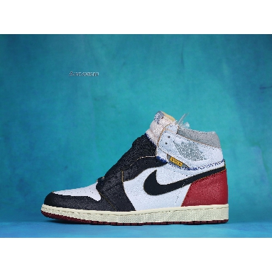 Union LA x Air Jordan 1 Retro High NRG Black Toe BV1300-106-2 White/Black/Varsity Red/Wolf Grey Mens Womens Shoes