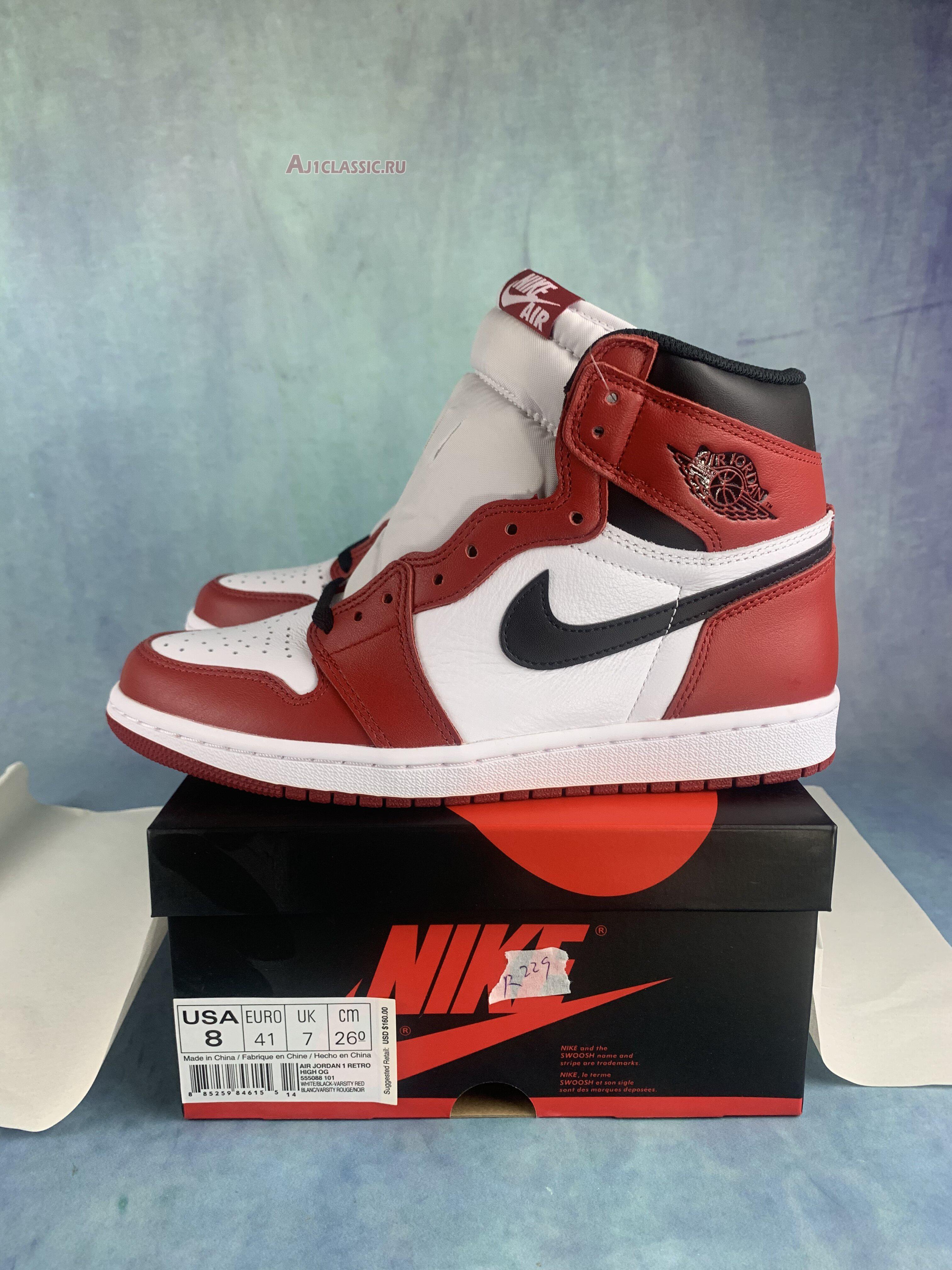 New Air Jordan 1 Retro High OG "Chicago" 555088-101-2 Shoes