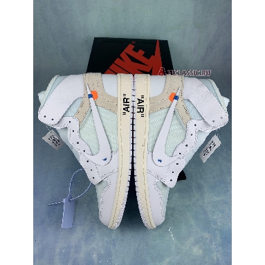 Off-White x Air Jordan 1 Retro High OG White AQ0818-100-3 White/White Mens Womens Shoes