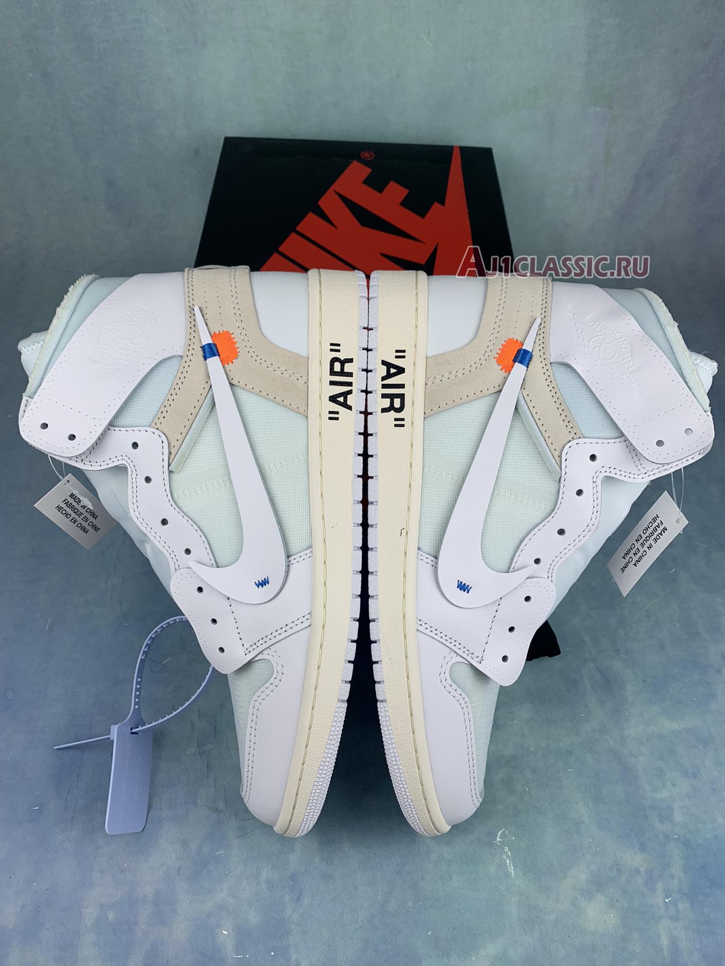 New Off-White x Air Jordan 1 Retro High OG "White" AQ0818-100-3 Shoes