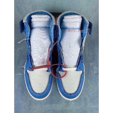 Off-White x Air Jordan 1 Retro High OG UNC AQ0818-148-3 White/Dark Powder Blue-Cone Mens Womens Shoes