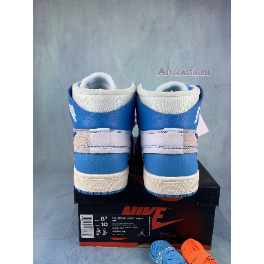 Off-White x Air Jordan 1 Retro High OG UNC AQ0818-148-3 White/Dark Powder Blue-Cone Mens Womens Shoes