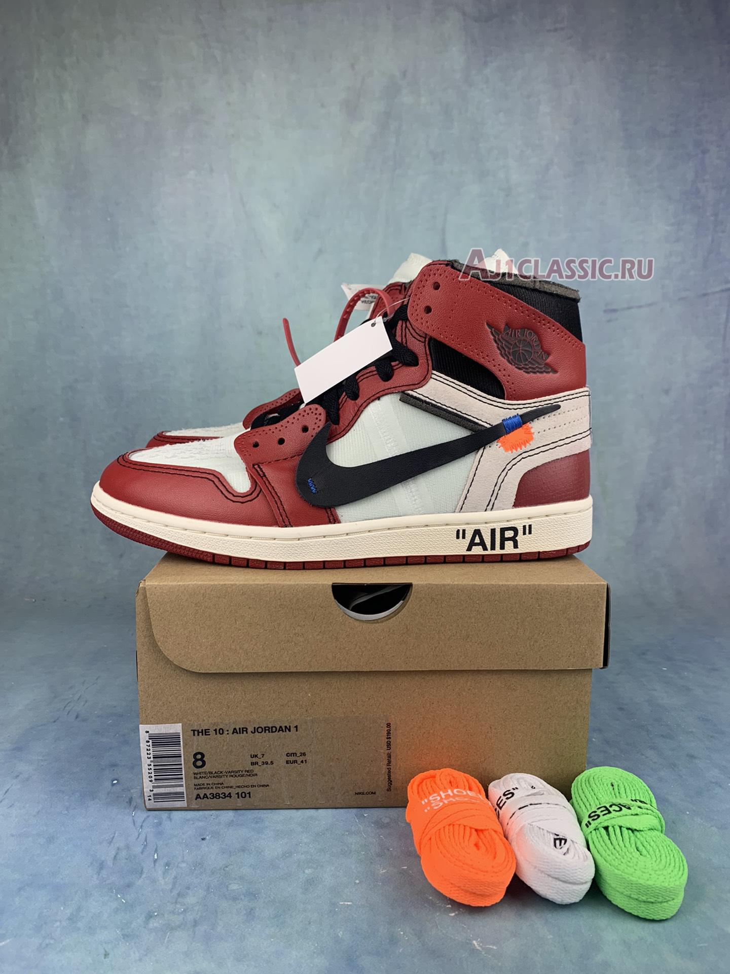 New Off-White x Air Jordan 1 Retro High OG "Chicago" AA3834-101-2 Shoes