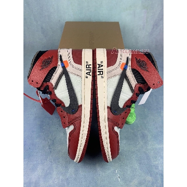 Off-White x Air Jordan 1 Retro High OG Chicago AA3834-101-2 White/Black-Varsity Red-Black Mens Womens Shoes